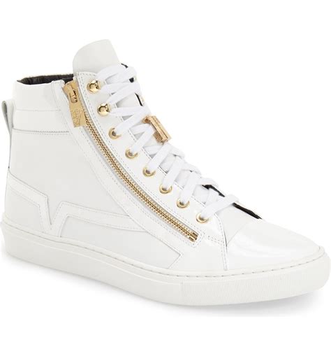 green versace sneakers|Versace zipped high top sneakers.